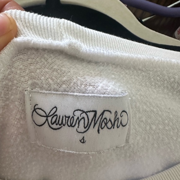 Babbs Boyfriend Sweater by Lauren Moshi WHITE SMALL - Picture 8 of 8